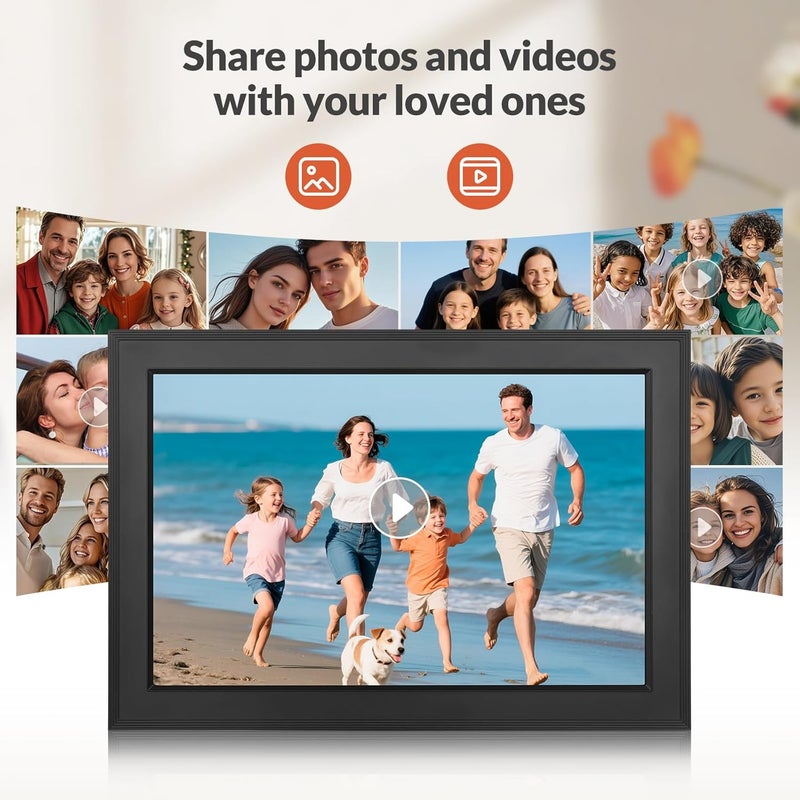 mafiti Bestrip Digital Photo Frame,10.1 Inch Frameo WiFi Electronic Picture Frame,1280x800 HD IPS Touch Screen,32GB Memory,Auto-Rotation,Share Photos &Videos,Birthday Gifts for Women/Men - Image 3