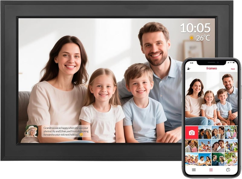 mafiti Bestrip Digital Photo Frame,10.1 Inch Frameo WiFi Electronic Picture Frame,1280x800 HD IPS Touch Screen,32GB Memory,Auto-Rotation,Share Photos &Videos,Birthday Gifts for Women/Men - Image 1