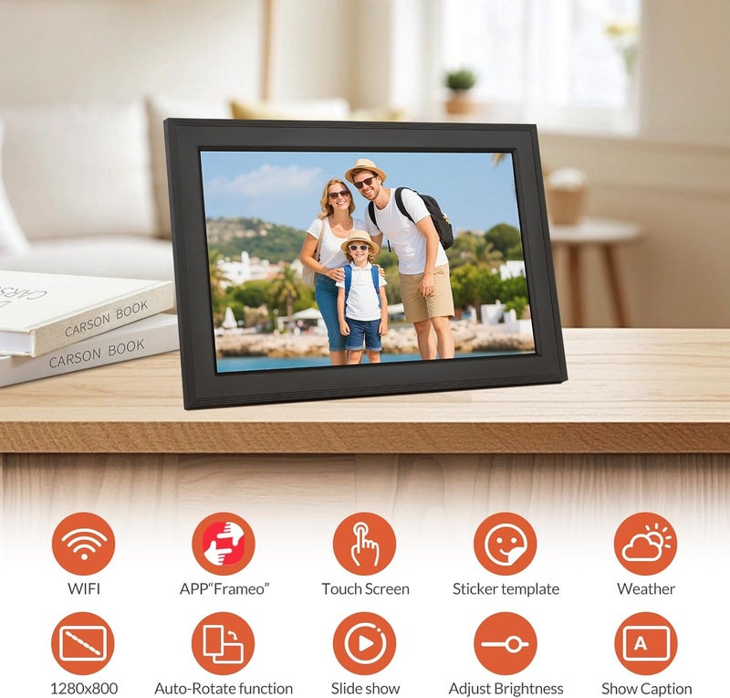 mafiti Bestrip Digital Photo Frame,10.1 Inch Frameo WiFi Electronic Picture Frame,1280x800 HD IPS Touch Screen,32GB Memory,Auto-Rotation,Share Photos &Videos,Birthday Gifts for Women/Men - Image 4