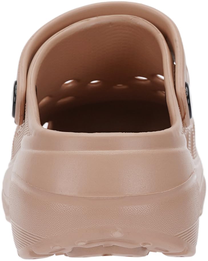 WHITIN Clogs for Women Lightweight Slip On Garden Mules Slides Sandals Washable Quick Dry EVA Cushioned Thick Sole Nurse Shoes Size 7 Adult Female Indoor House Slippers Brown 38 - Image 3