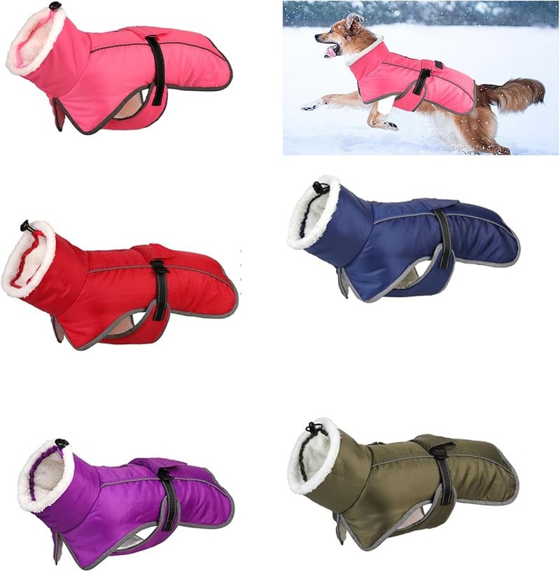 Army Green XL Dog Winter Warm Windproof Snowsuit Coat Vest Comfortable Breathable - Image 3