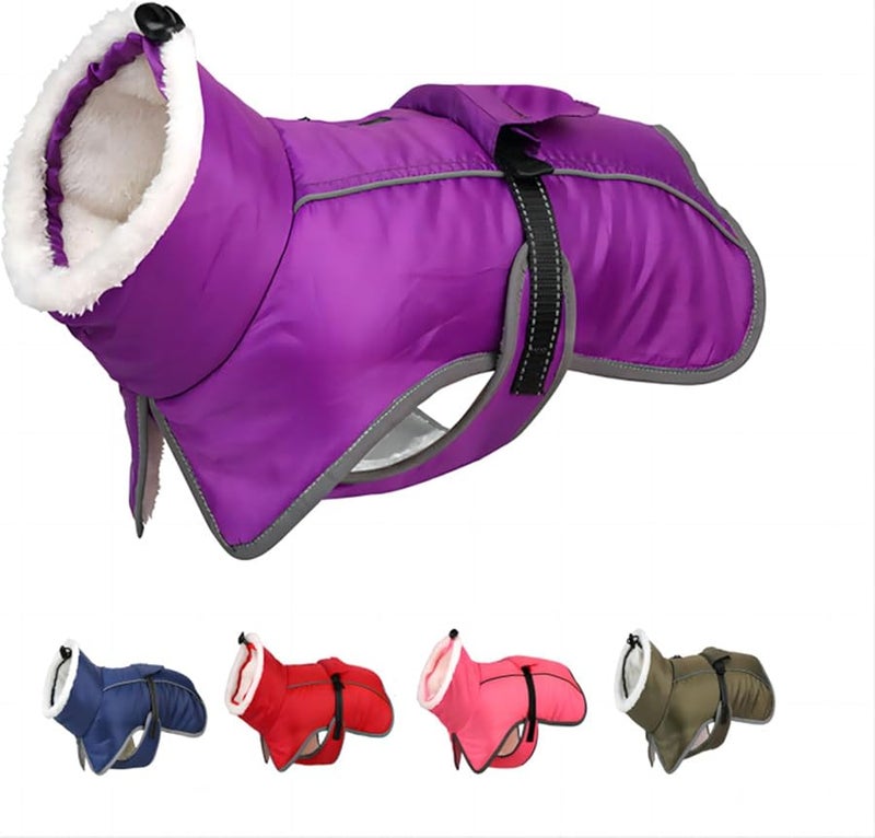 Army Green XL Dog Winter Warm Windproof Snowsuit Coat Vest Comfortable Breathable - Image 5