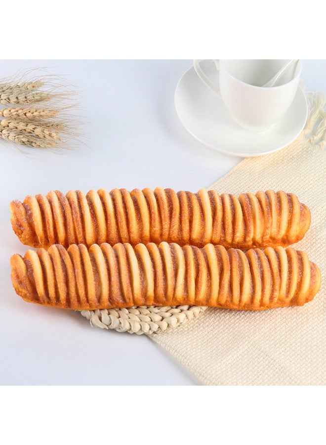 Strength Spot PU High Simulation Caterpillar Bread Film And Television Props Model Room Window Ornaments Simulation Bread-Color:32cm Brown Caterpillar Bread-Dimensions:32cm*7cm  - Image 3