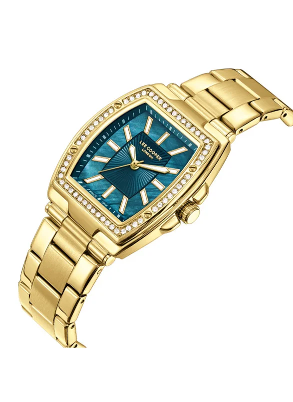 Lee Cooper Lee Cooper LC08058.170 Women's Analog Display Watch & Metal Strap Gold
