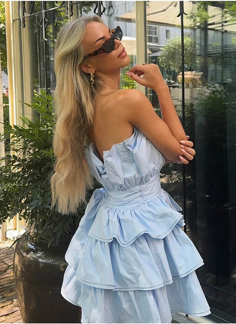 Collective The Label Frill Detailed Mini Dress
