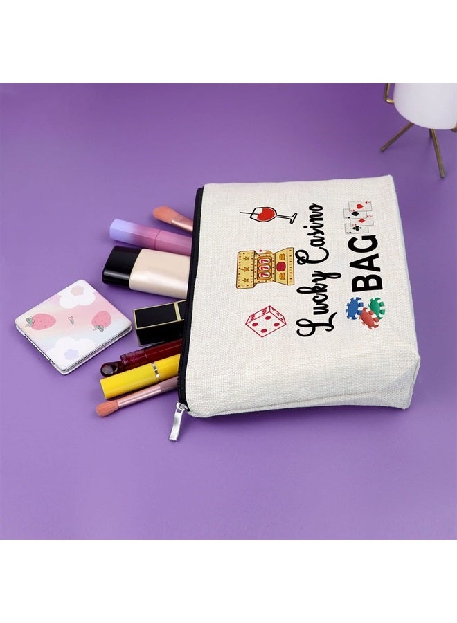 Sazuwu Lucky Casino Gifts Casino Lover Gift Makeup Bag Gambling Gifts for Men Women Birthday Gift for Gambler Mothers Day Gift Cosmetic Bag Retirement Gift for Grandma Christmas Gifts for Casino Lover - Image 5