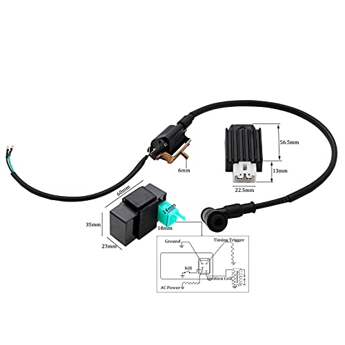 YD-PS001 Ignition Coil CDI Box Regulator Rectifier For 50cc 70cc 90cc 110cc 125cc Chinese ATV Quad Scooter Moped Go Kart Pit Dirt Bike - Image 3