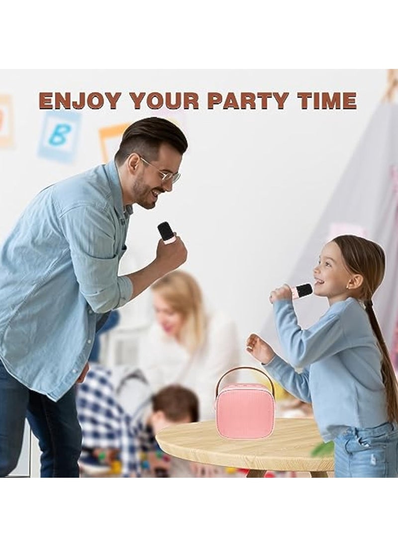 Arabest Karaoke Machine for Kids,Most Popular Birthday Gifts for 3, 4, 5, 6, 7, 8, 9, 10,11,12 +Year Old Girls Boys,Mini Karaoke Machine with 2 Wireless Microphones,Portable Bluetooth Home Party (P-ink) - Image 2