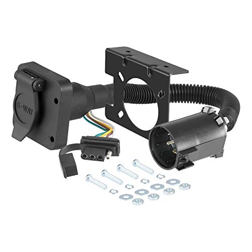 CURT 55664 Dual-Output Vehicle-Side 6-Pin, 4-Pin Connectors, Factory Tow Package and USCAR Socket Required - Image 1