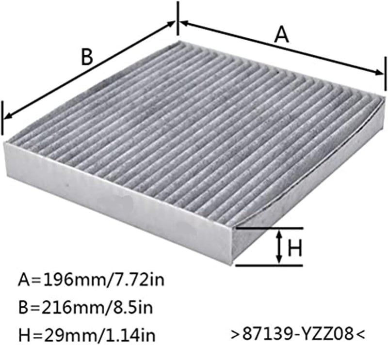 Wivplex Activated Carbon Cabin Air Filter for Toyota and Lexus - Image 3