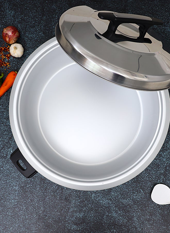 GEEPAS Electric Rice Cooker| Non-Stick Inner Pot and Stainless Steel Lid| Includes Cook and Warm Functions, Safety Protection, Electric Shock proof, Resistant to High Temperature| Rice Spoon and Measuring Cup 10 L 2800 W GRC4323N Beige/Black/Silver - Image 2