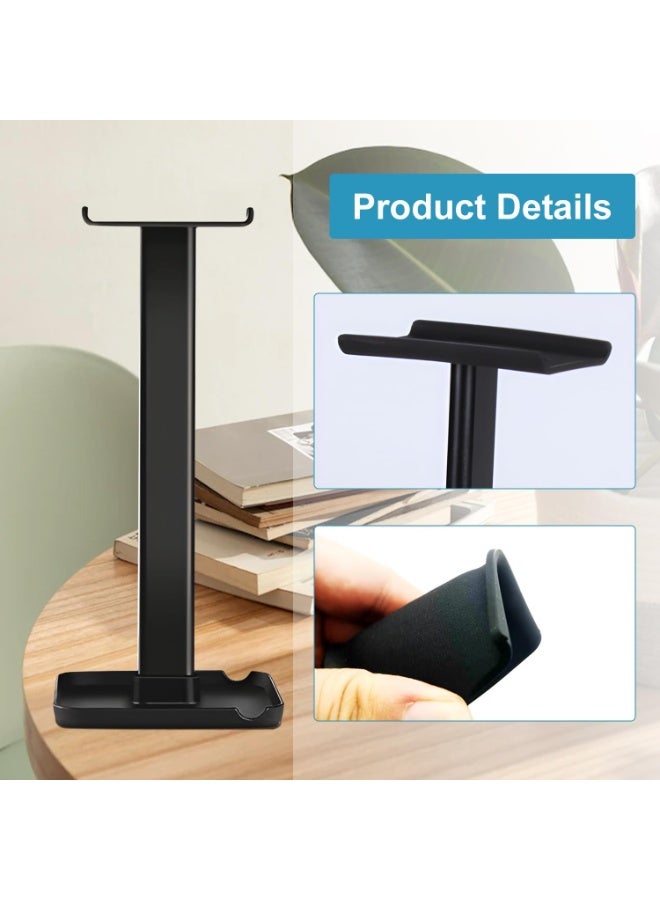 DIOTTI 2-in-1 Headphone Stand and Phone Holder, Universal ABS Headset Rack for Over-Ear Headphones, Sturdy Desktop Organizer for Gaming & Office Use - Image 2