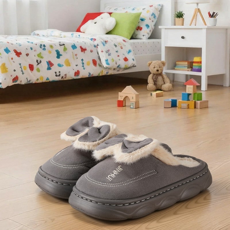 Lucky Kids Cartoon Slippers for Kids, Funny Animal House Shoes with Non-Slip Sole, Cozy Plush Indoor Comfort Footwear for Boys and Girls - Image 5