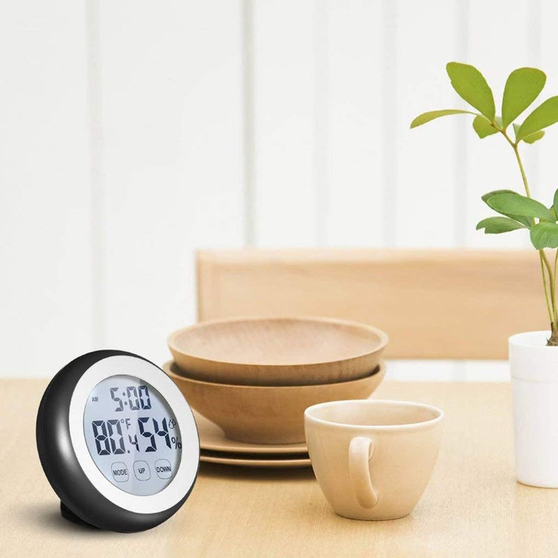 REES52 Digital Temperature Hygrometer, 2-in-1 Thermometer Humidity Monitor Gauge, Indoor Humidity Meter with Large LCD Display, °C/°F Touch Screen, MAX/MIN Records for Home, Car, Office - Image 5