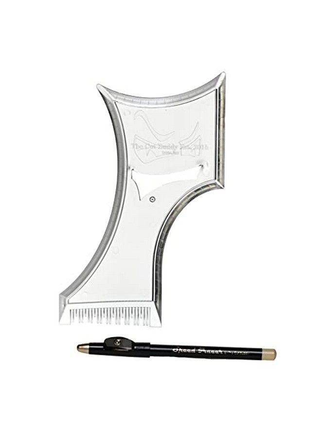 The Cut Buddy PLUS : Shaping + Styling Tool for Beard Hairline & Mustache : 100% Clear Timmer Guide + Bonus Pencil : As Seen on Shark Tank  - Image 1