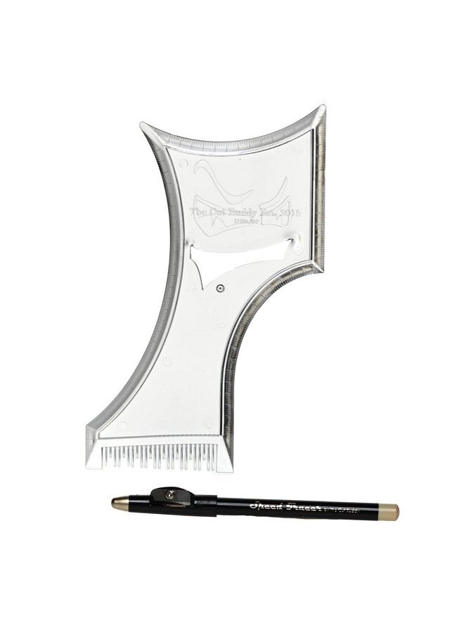 The Cut Buddy PLUS : Shaping + Styling Tool for Beard Hairline & Mustache : 100% Clear Timmer Guide + Bonus Pencil : As Seen on Shark Tank  - Image 2