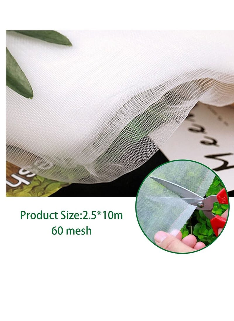 KASTWAVE - Insect Netting Mesh, Garden Netting for Plants Garden Netting Fine Mesh Insect Netting Vegetable Netting Protection Plant Protection Netting for Vegetables Flowers Fruits Garden Outdoors 2.5 x 10m - Image 1