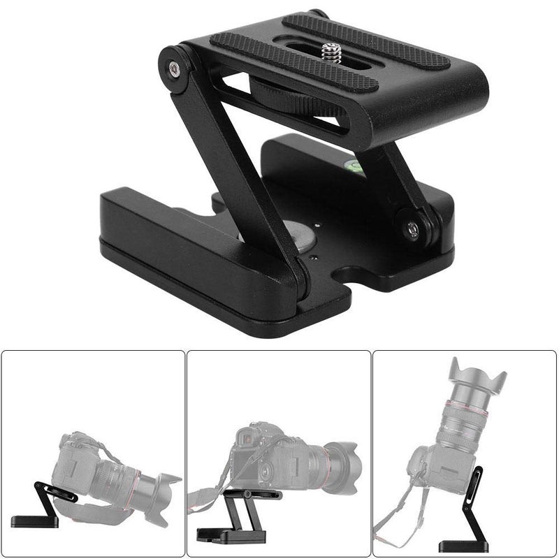 Topiky Z Flex Tilt Tripod Head, Aluminum Alloy Folding Z Shape Tilt Pan Head Quick Release Plate Bracket for DSLR Camera Camcorder Tripod Slider Rail - Image 5