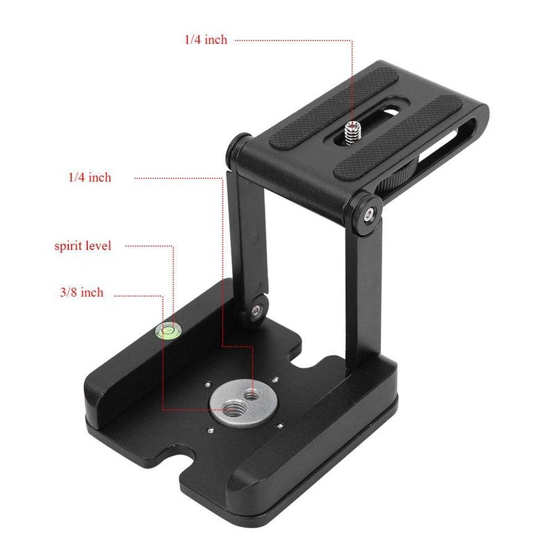 Topiky Z Flex Tilt Tripod Head, Aluminum Alloy Folding Z Shape Tilt Pan Head Quick Release Plate Bracket for DSLR Camera Camcorder Tripod Slider Rail - Image 4