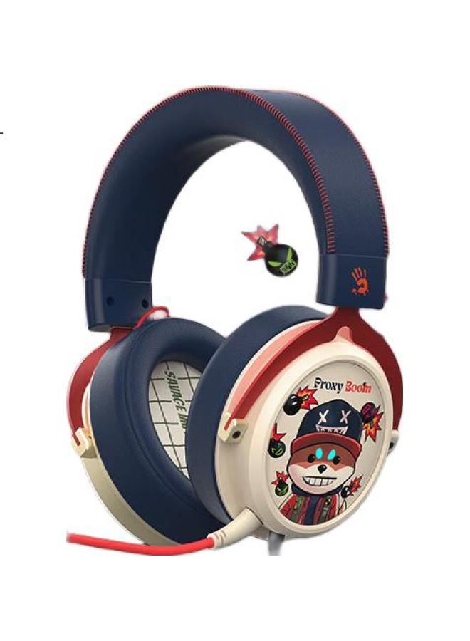 A4TECH A4Tech M595 Wired Gaming Headset, Over-Ear, Blood Hand Phantom, Computer Cs Pubg Headset, Fps, Mingmo Yuanxu Zhuyan, Wild Tribe Gaming Headset, Mechanical Dog - Image 3