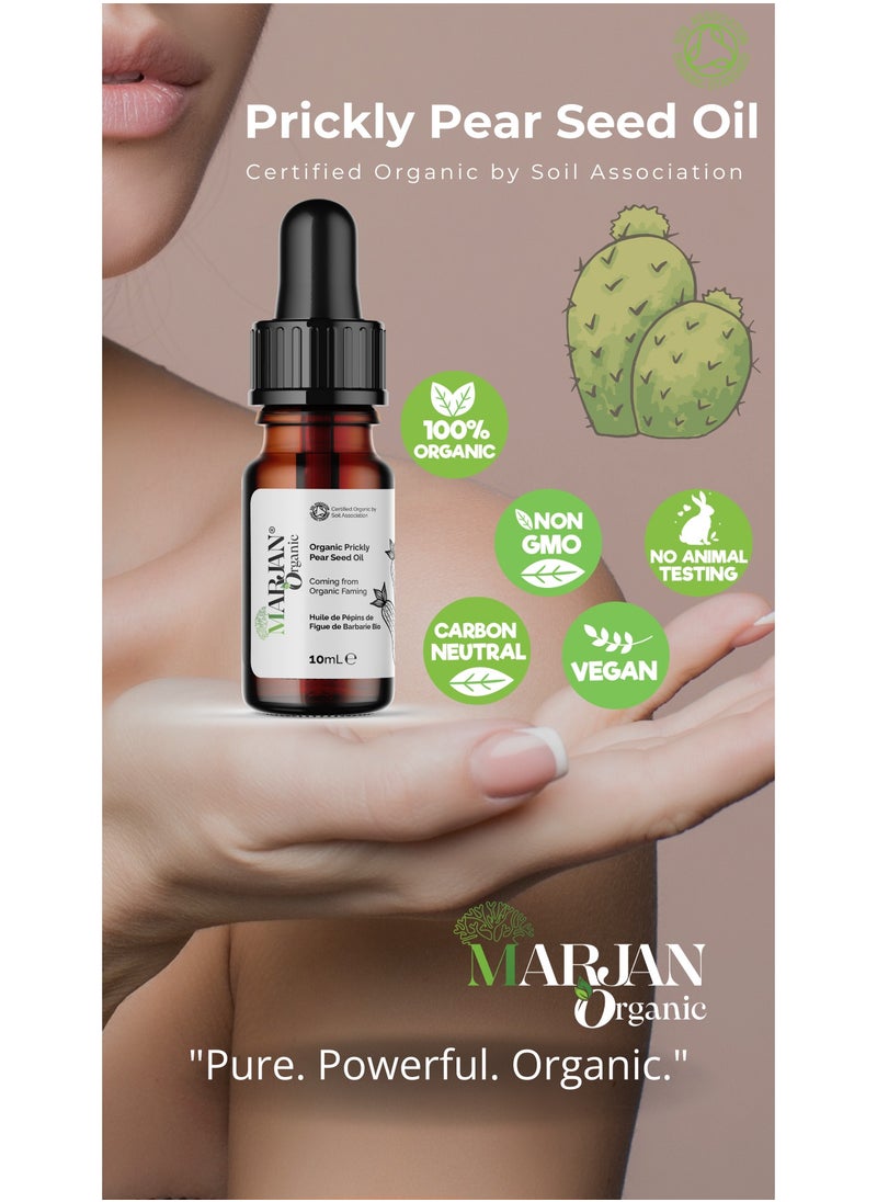 MARJAN ORGANIC Prickly Pear Seed Oil Organic 10 ml – 100% Pure & Natural Glow Enhancer  - Image 2