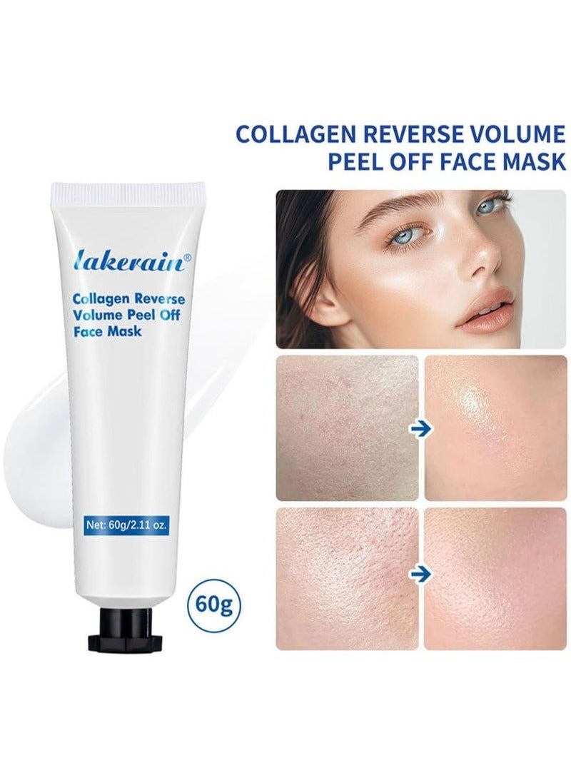 lakerain Collagen Peel Off Face Mask,Hydration Hydrolyzed Collagen,Reduces Sagging & Dullness for Improve Firming Gloss and Hydrating Skin,Collagen Deep Mask for Lifting, Firming - Image 4