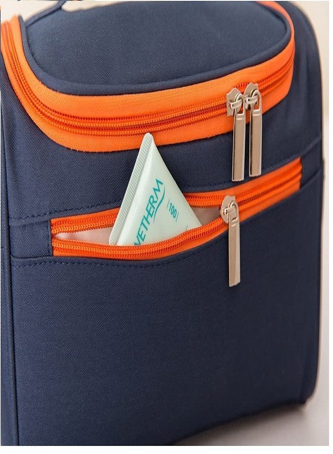 WAQIF Makeup Travel Case Hard Shell Cosmetic Bag Small Portable Makeup Bag Hand Luggage with Elastic Band Mini ABS Carrying Suitcase for Women Girls, - Image 2