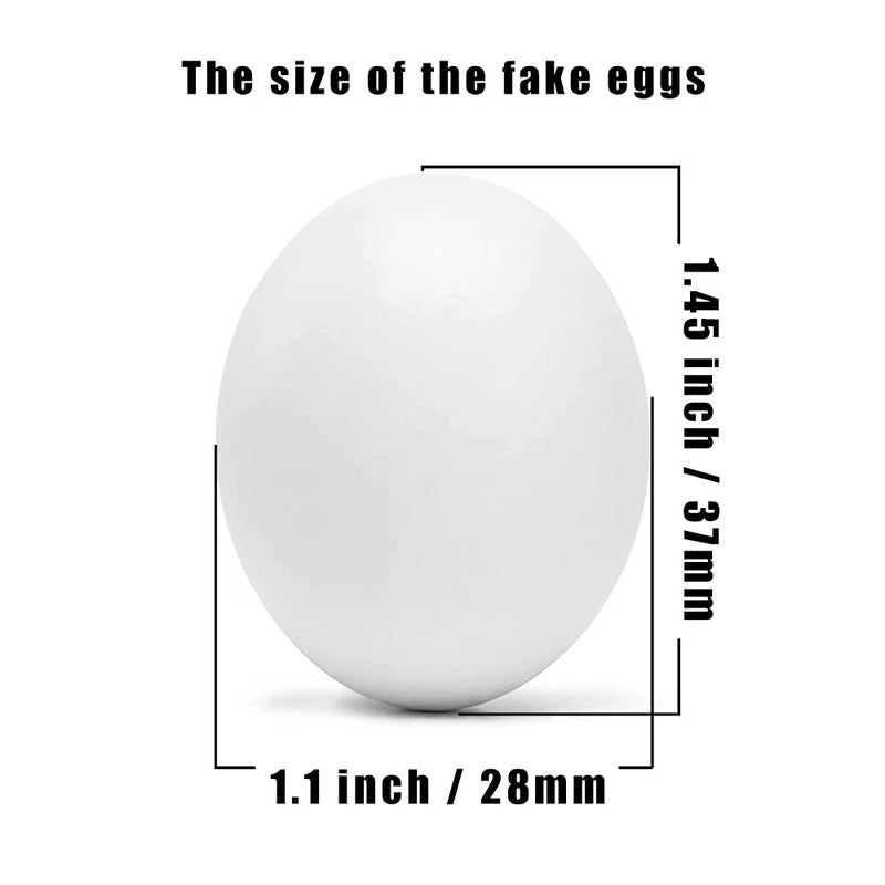 WOLEDOE 8Pcs Solid Plastic Parrot Fake Eggs, Keeping Them from Laying Anymore Eggs, Suit for Medium and Large Parrots, Pigeon, African Grey, Caique, Cockatoo, Sun Conures and Mini Macaw - Image 3