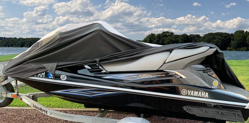 SBU Super Heavy-Duty PWC 600D Jet SKI Cover Compatible for Sea Doo Sea-Doo Spark 2up 900 ACE 2014-2019 2020 2021 2022 Jet Ski PWC Watercraft Trailerable Cover 2 Seater - Image 3