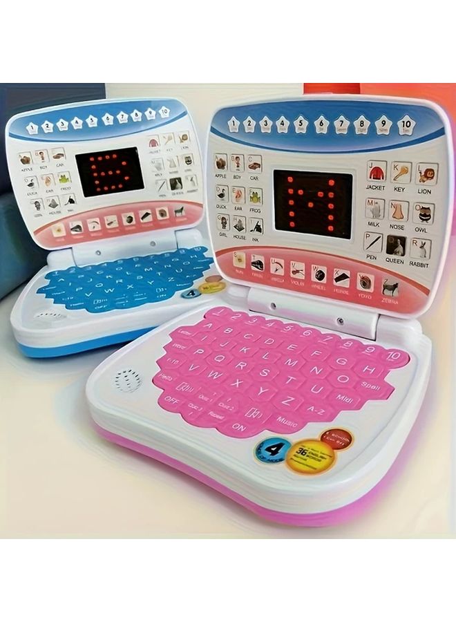 Pink Educational Kids Learning Computer Portable Interactive LCD Screen Keyboard - Image 3