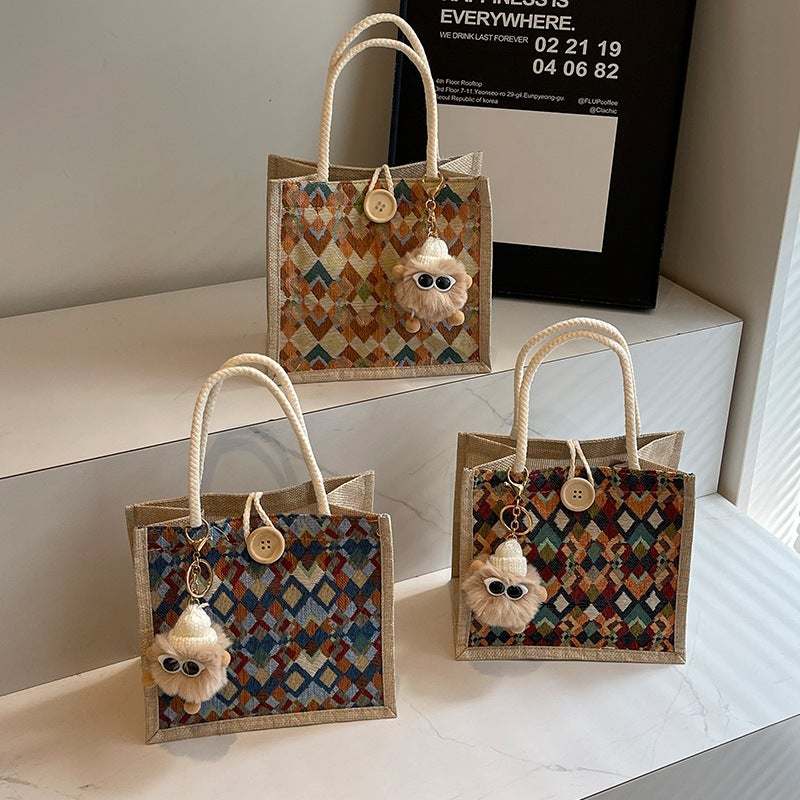 Women's Waterproof Linen Tote Bag - Image 3