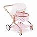 LullaBaby 14Inch Accessories Pink Toy Stroller with Gold Stars for Twins Foldable Canopy Swivel Wheels Storage Basket Pretend Play 2 Years - Image 2