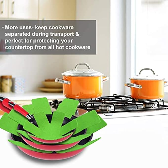 MAKINGTEC Pot And Pan Dividers Set Of 12 And 3 Different Sizes383020Cm Separators Pans Separator Protector For Separating Pots And Pans Thicken Green - Image 5