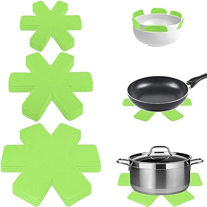 MAKINGTEC Pot And Pan Dividers Set Of 12 And 3 Different Sizes383020Cm Separators Pans Separator Protector For Separating Pots And Pans Thicken Green - Image 1