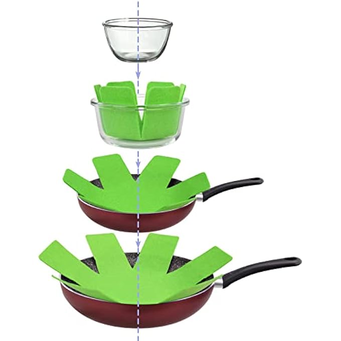 MAKINGTEC Pot And Pan Dividers Set Of 12 And 3 Different Sizes383020Cm Separators Pans Separator Protector For Separating Pots And Pans Thicken Green - Image 2