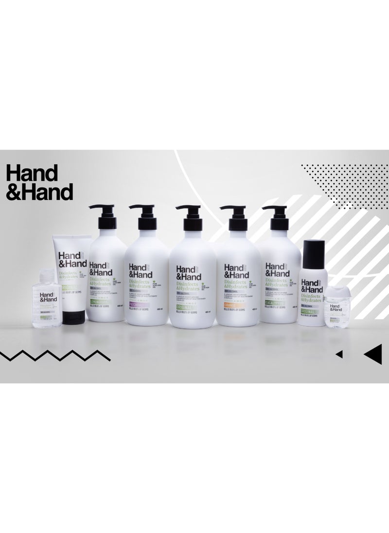 Hand&Hand - Hand & Hand Eucalyptus Sanitizer Gel l Unique Moisturizing Combination of Multivitamins (A, B5, E & F) l 400 mL User-Friendly Bottle with Pump l Nourishing and Non-Stick l Infused with Aloe Vera Gel l 99.99% Effective - Image 1