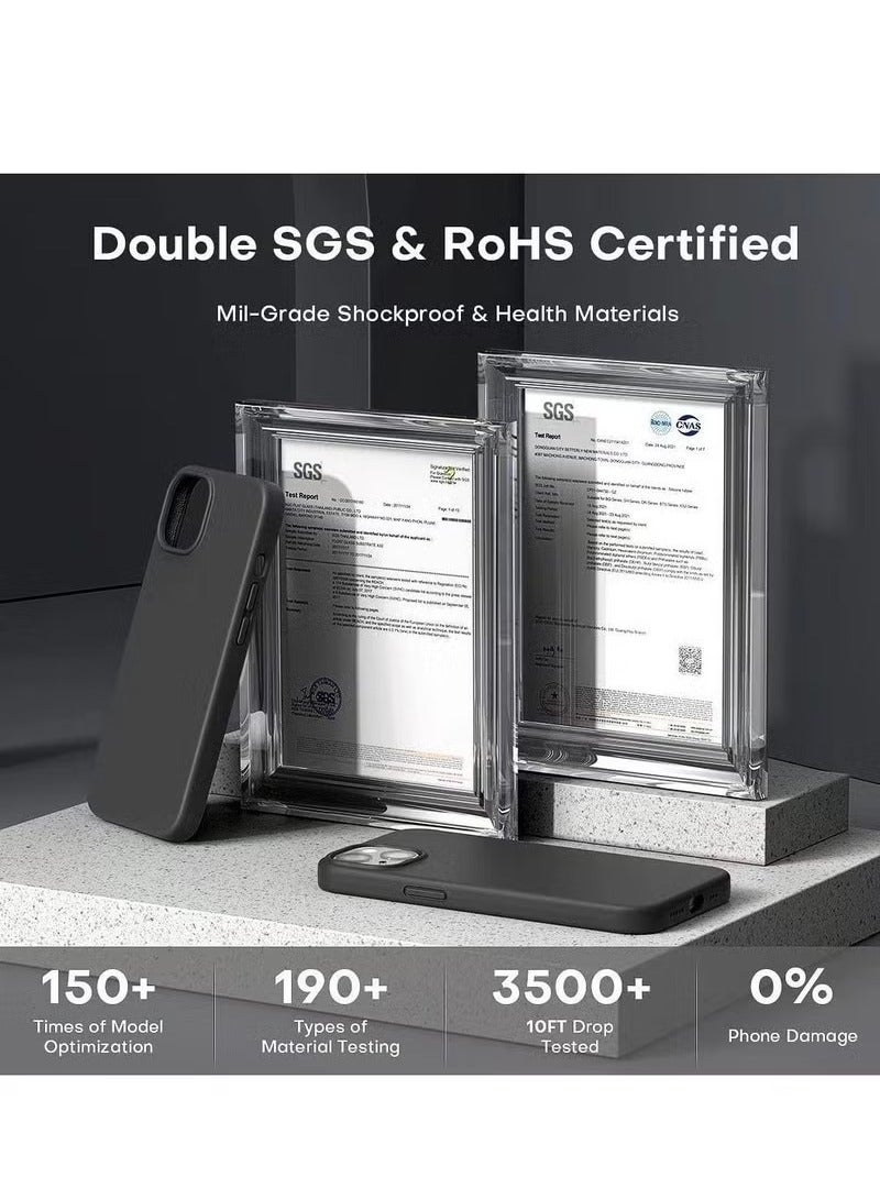 MIGOFAST 5 in 1 Designed for iPhone 14 Plus Case with 2 Pack Screen Protector + 2 Pack Camera Lens Protector Liquid Silicone Ultra Slim Shockproof Protective Phone Case 6.7 - Image 3