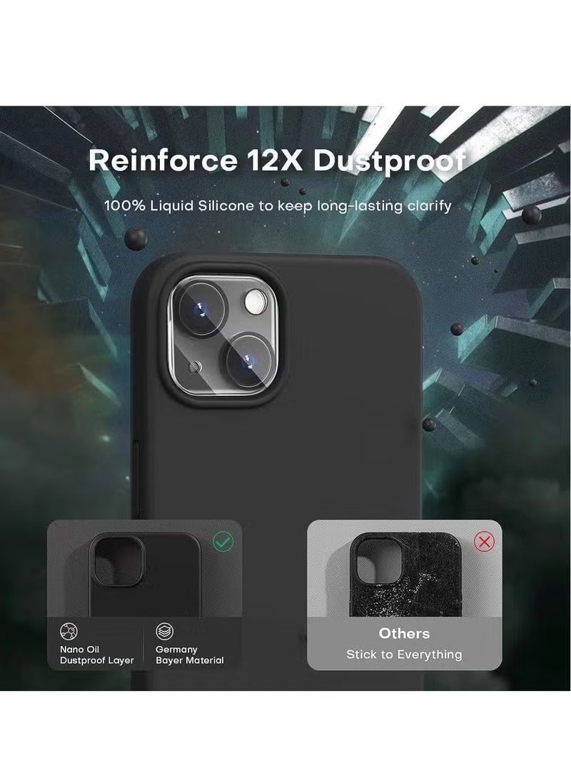 MIGOFAST 5 in 1 Designed for iPhone 14 Plus Case with 2 Pack Screen Protector + 2 Pack Camera Lens Protector Liquid Silicone Ultra Slim Shockproof Protective Phone Case 6.7 - Image 4