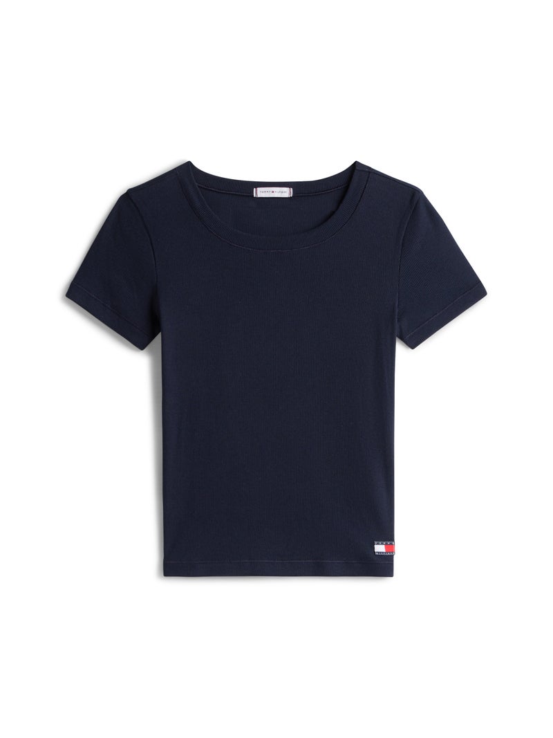 TOMMY HILFIGER Rib T-Shirt - Image 4