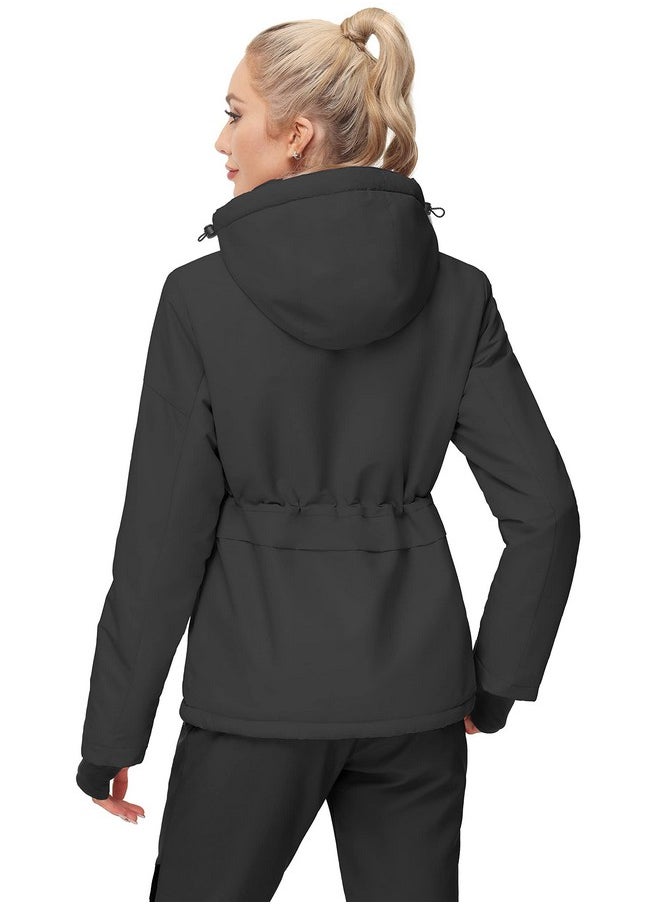 IUGA IUGA Women's Waterproof Ski Jackets Warm Winter Snow Coats Windproof Jackets Outdoor Mountain Hooded Raincoat with Pockets  - Image 4