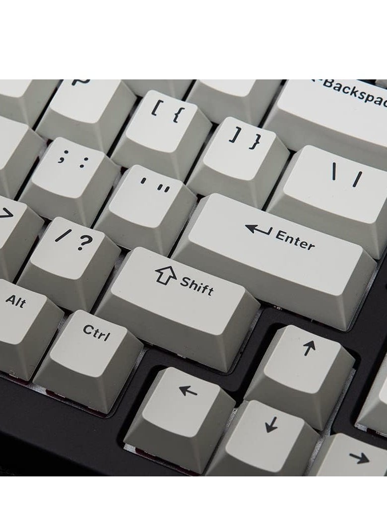 AKKO - Akko PBT Keycaps Cool Gray Gradient Theme 132-Key Cherry Profile Double-Shot Keyboard Keycap Set with MX Style Stem for Mechanical Keyboards - Image 1