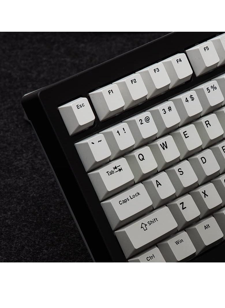 AKKO - Akko PBT Keycaps Cool Gray Gradient Theme 132-Key Cherry Profile Double-Shot Keyboard Keycap Set with MX Style Stem for Mechanical Keyboards - Image 1
