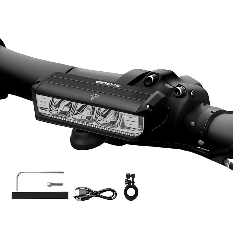 Suruid Bike Lights for Night Riding, 1000 Lumens Bright Bicycle Light, USB Rechargeable Bike Headlight, Waterproof Safety Bike Front Light for Road, Mountain, Bike Accessories for Adult Bikes - Image 1