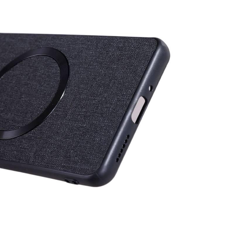 BB غطاء MagSafe بسيليكون لـ Redmi Note 14 مع حماية من السقوط ومغناطيس قوي مع مقاوم للصدمات مع نسيج القماش باللون برتقالي مغناطيسي من السيليكون باللون الأحمر - Image 5