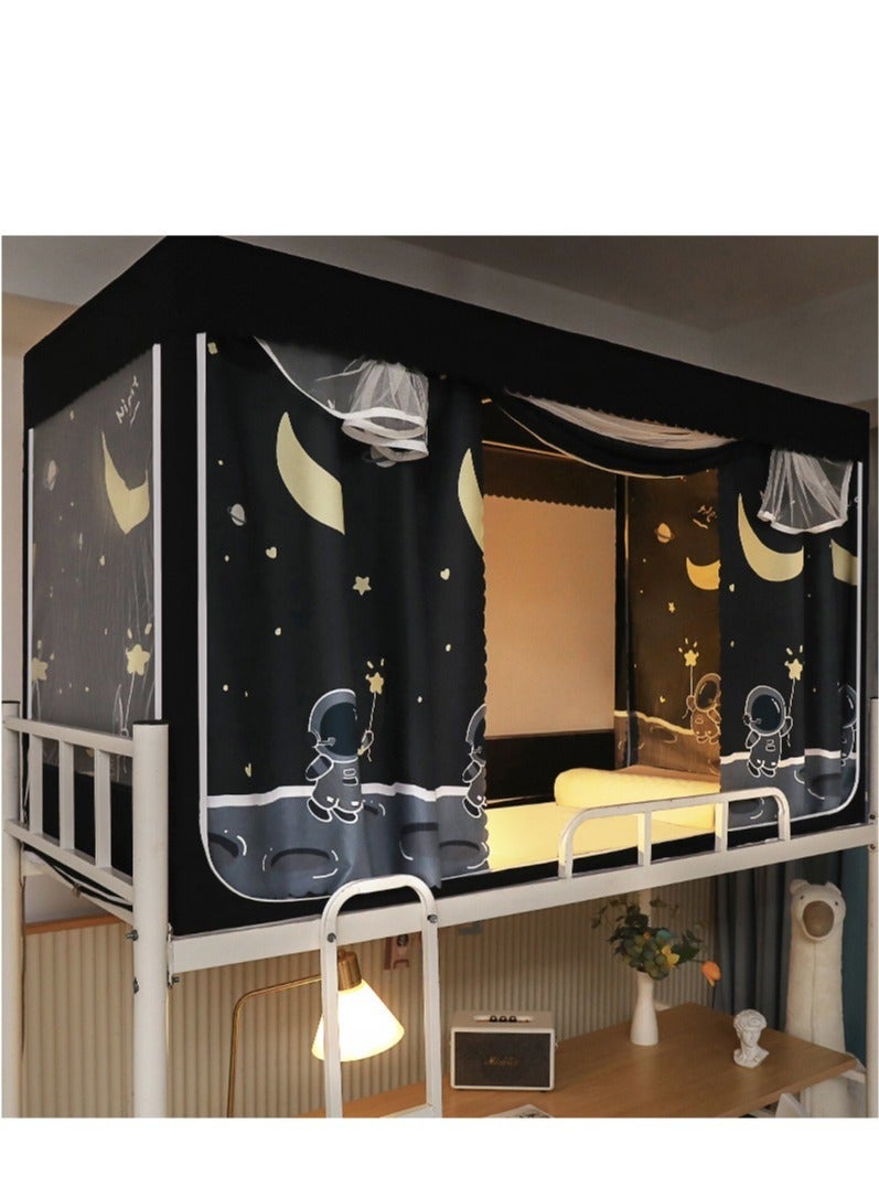 Thickening type Bed Canopy Tents Curtain Blackout Curtain Single Bed Tent Curtain Student Shading Cloth Bed Canopy Mosquito Net Student Sleep Privacy Protection - Image 1