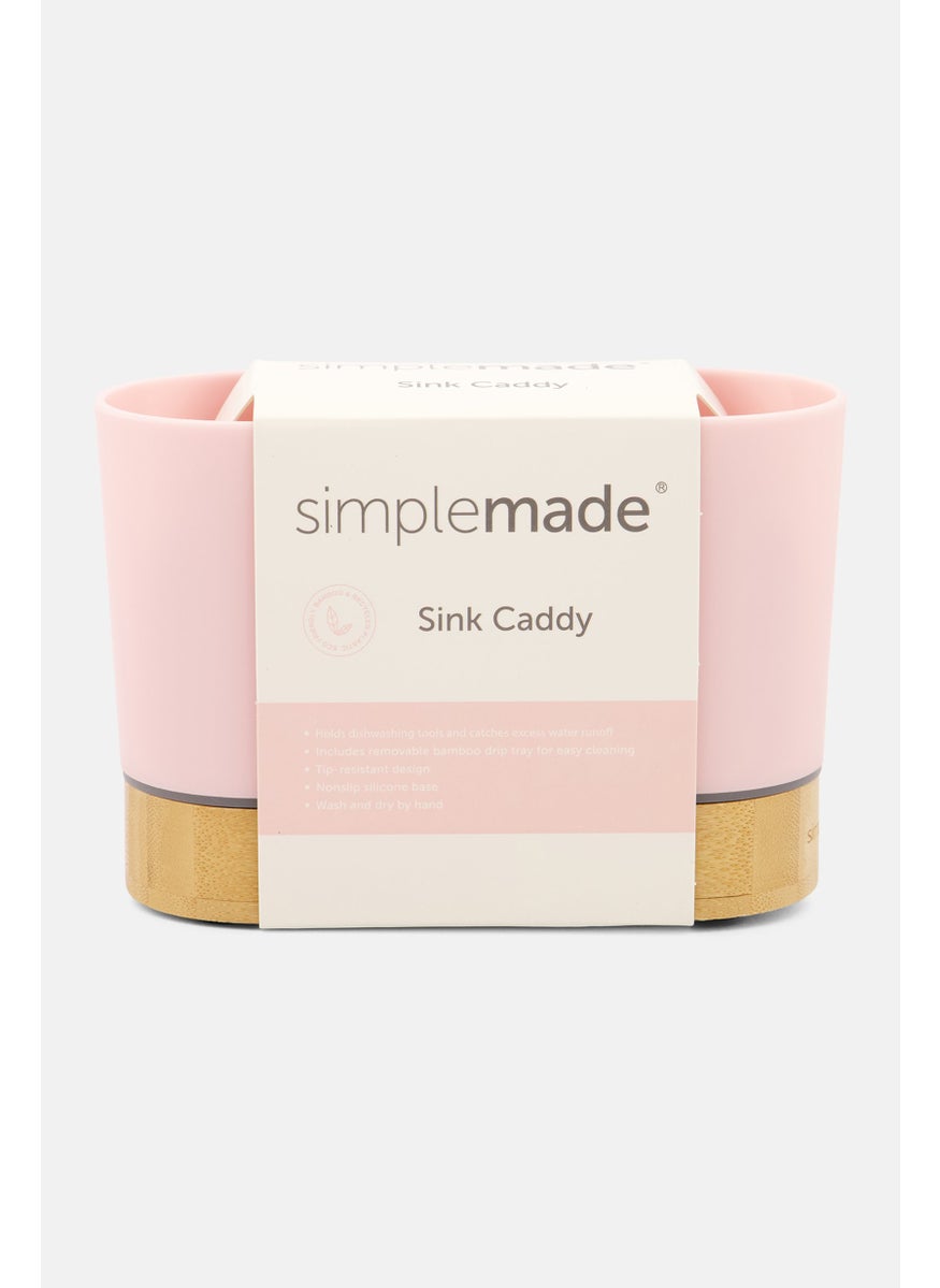 Simplemade - Wooden Base Sink Caddy, Pink - Image 1