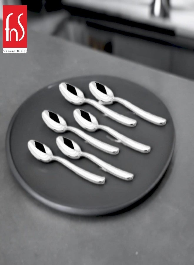 FNS Montavo Verona Dessert Spoon 6 Pcs Set | Ideal for Home, Restaurant and Kitchen |Elegant Design - Image 4