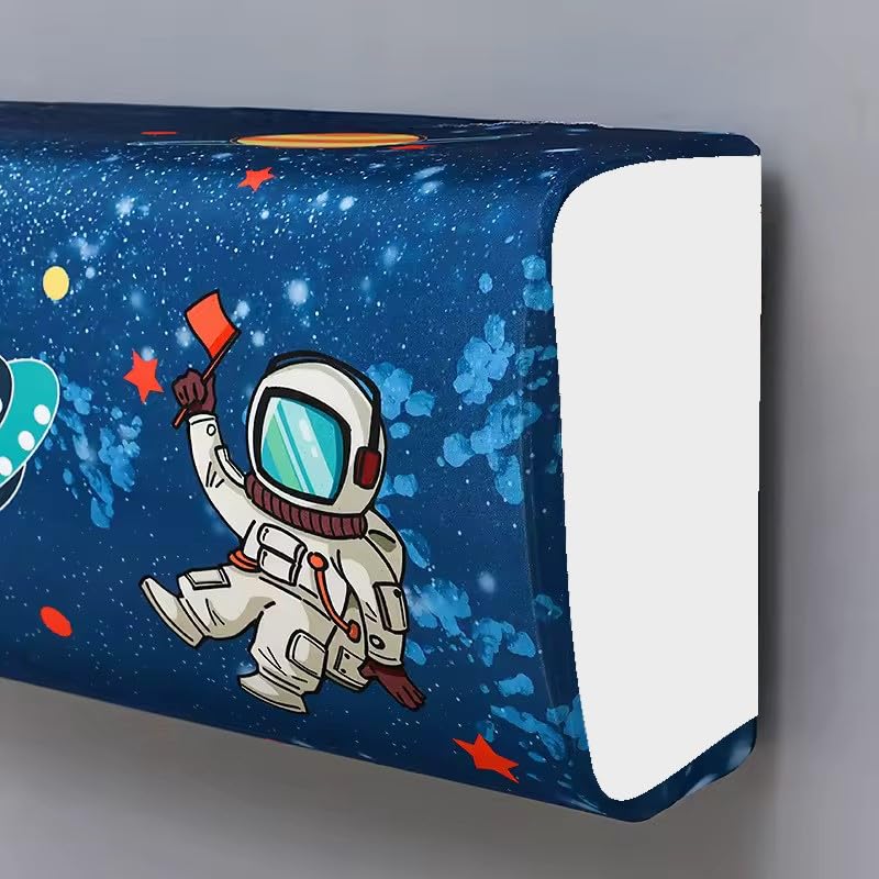 DARSHANAM WORLD Polyester Printed Air Conditioning Dust Cover Folding Designer Ac Cover For Indoor Split Ac 1.5 Ton (97 X 31 X 21 .5 Cm ) (Starlit Night) - Image 2