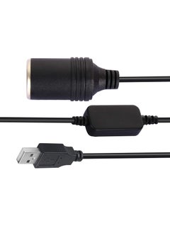 Generic USB Port To 12V Car Cigarette Lighter Socket Converter Adapter Cord USB Port Power Converter 30Cm  - Image 5