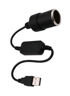Generic USB Port To 12V Car Cigarette Lighter Socket Converter Adapter Cord USB Port Power Converter 30Cm  - Image 1